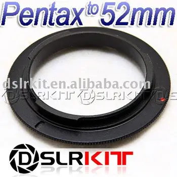 преходни пръстен за обратно макро 52 мм за закрепване на Pentax K PK