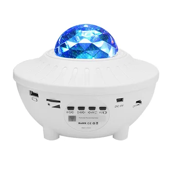 Проекторная крушка RGB, звездна проекционная лампа, Bluetooth, съвместим с дистанционно управление, музикален проектор, лампа 2x3 W