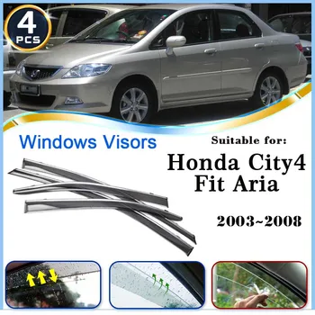 Прозорец Козирка за Honda City 4 Fit Aria Седан 2003 ~ 2008 автоаксесоари Защита От Дъжд, Дефлектор на Предното Стъкло, Сенник за Вежди От Дъжд, на Финала