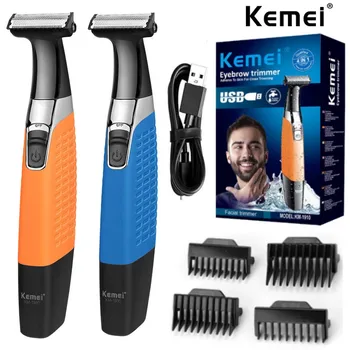 Професионална електрическа самобръсначка Kemei за мъже, акумулаторна батерия тример за оформяне на брада, водоустойчива самобръсначка, машина за бръснене на косата, грижа за лицето