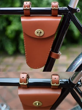 Реколта велосипедна средна тръба /чанта за горната тръба / Чанта за колоездене инструменти/ Аксесоари за колоездене