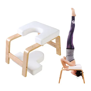 Стол за йога от масивна дървесина, преобърнат стол за фитнес, допълнителен стол за йога, домашен стол за фитнес, йога