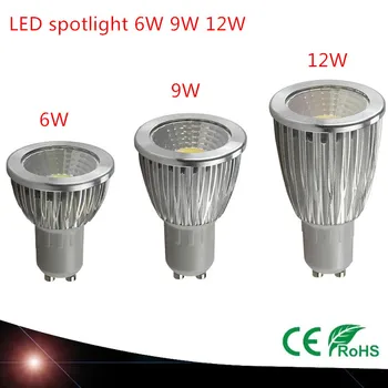 Супер ярки led прожектор GU10Light с регулируема яркост на Led 110 и 220 vac 6 W 9 W И 12 W led GU5.3 GU10 COB led лампа GU 10 led GU5.3