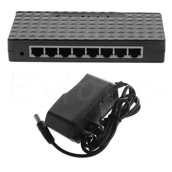таблет-8-портов 10/100/1000 rj-45 Mbps, gigabit Ethernet, тенис на мрежов комутатор US Plug Switch