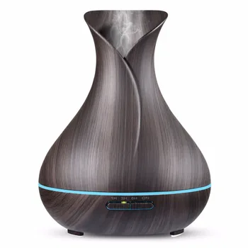 Ултразвукова дифузьор във формата на ваза с обем 500 мл, овлажнител за въздух с 7 led крушки, меняющими цвят, за дома