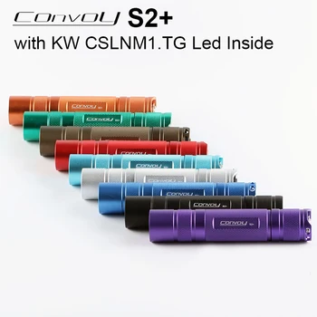 Фенерче Convoy S2 Plus с KW CSLNM1.TG бяла светлина led фенерче Linterna 18650, мощен фенер за риболов, на къмпинг, на улицата, Латарка