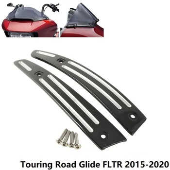 Черна странична тапицерия с намаляване на предното стъкло за Touring Road Glide FLTR 2015-2020