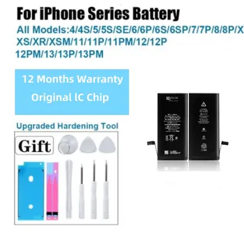 Чисто Нова Батерия за мобилен телефон iPhone SE 2 4 5 6 6s 6p 6sp 7 7p 8 Plus X Xr Xs Max 11 12 13 Pro Батерия за Apple с инструменти